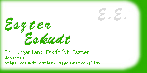 eszter eskudt business card